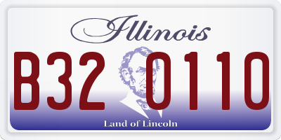 IL license plate B320110