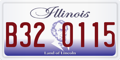 IL license plate B320115