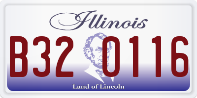 IL license plate B320116