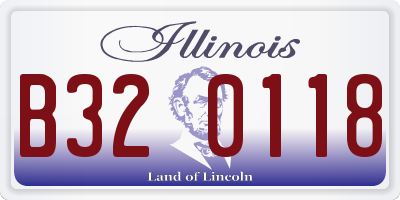 IL license plate B320118