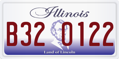 IL license plate B320122