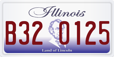 IL license plate B320125