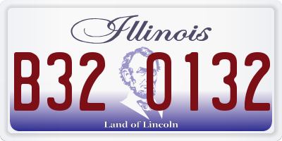 IL license plate B320132