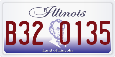 IL license plate B320135