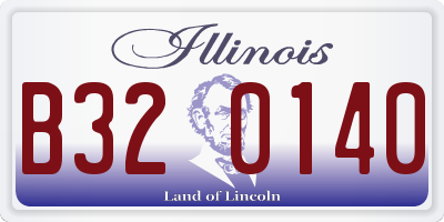 IL license plate B320140