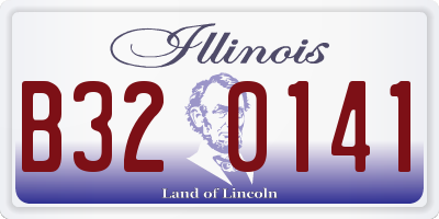 IL license plate B320141