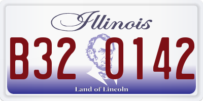 IL license plate B320142