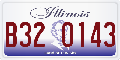 IL license plate B320143