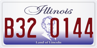 IL license plate B320144
