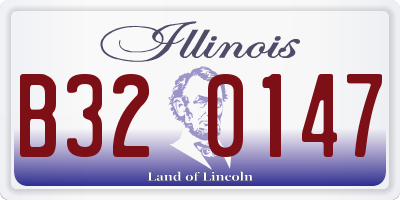IL license plate B320147