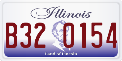 IL license plate B320154