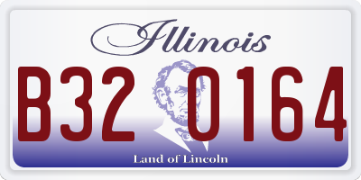 IL license plate B320164