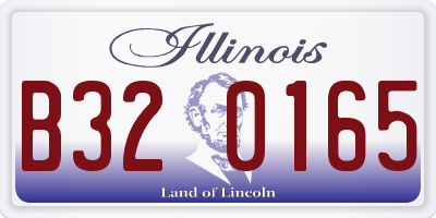 IL license plate B320165
