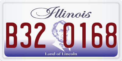 IL license plate B320168