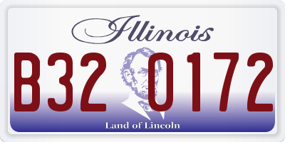 IL license plate B320172