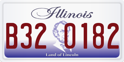 IL license plate B320182
