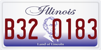 IL license plate B320183