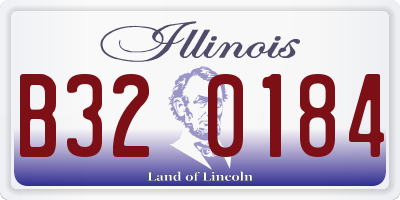 IL license plate B320184