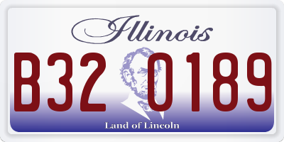 IL license plate B320189
