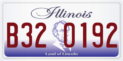 IL license plate B320192