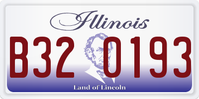 IL license plate B320193