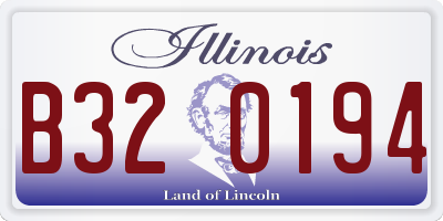 IL license plate B320194