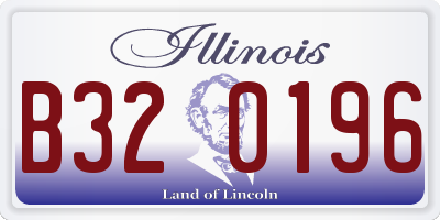 IL license plate B320196