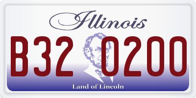 IL license plate B320200
