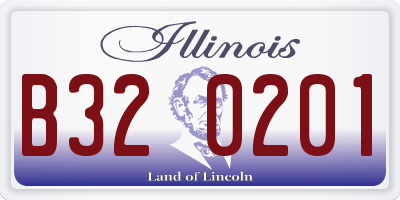 IL license plate B320201