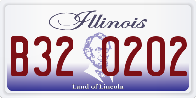 IL license plate B320202