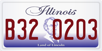 IL license plate B320203