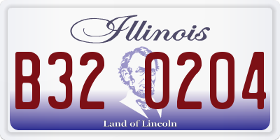 IL license plate B320204