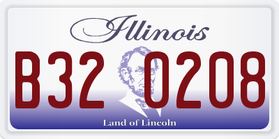 IL license plate B320208