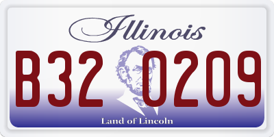 IL license plate B320209