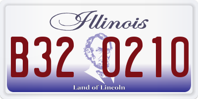 IL license plate B320210