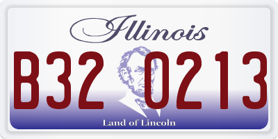 IL license plate B320213