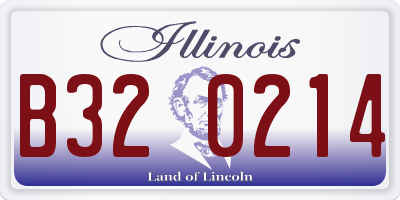 IL license plate B320214