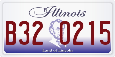 IL license plate B320215