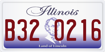 IL license plate B320216
