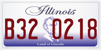 IL license plate B320218