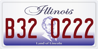 IL license plate B320222