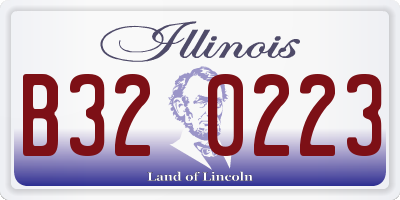 IL license plate B320223