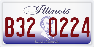 IL license plate B320224