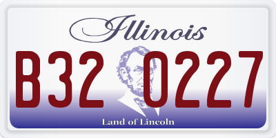 IL license plate B320227