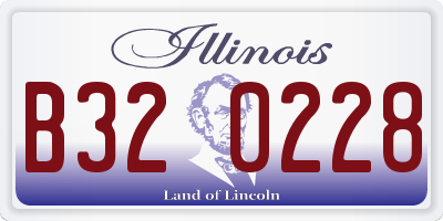 IL license plate B320228