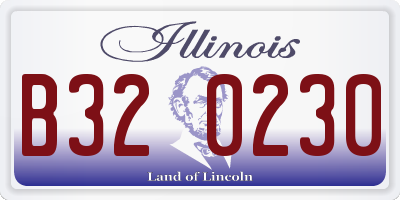 IL license plate B320230