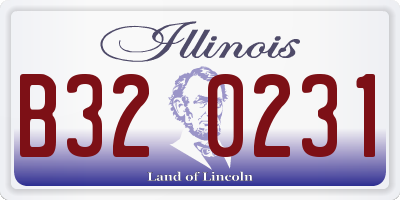 IL license plate B320231