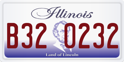 IL license plate B320232