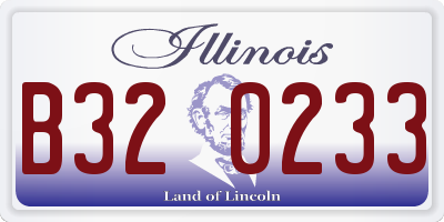 IL license plate B320233