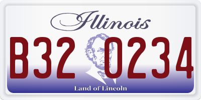 IL license plate B320234